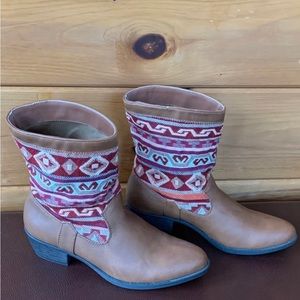 Ankle High Boots South Western Style
